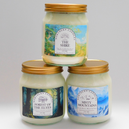 LOTR Inspired Candle Set - 3x Scented Candles